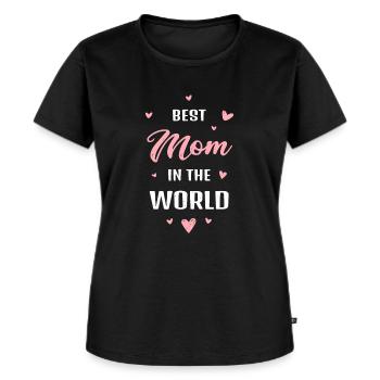 Beste Mutter der Welt Beste Mutter aller Zeiten Muttertag - Frauen Premium Bio T-Shirt - Schwarz - Vorne - Selfina (174cm)