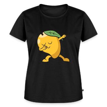 Mangue Dabbing Mangue Fruit Love Mangues - T-shirt Premium bio Femme - noir - Devant - Selfina (174cm)