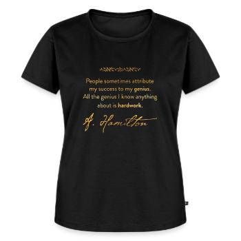 Alexander Hamilton. Success. Genius. Politics Tee - Women's Premium Organic T-shirt - black - Front - Selfina (174cm)
