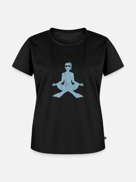 Meditation Freitaucher Freitauchen Design - Frauen Premium Bio T-Shirt - Schwarz