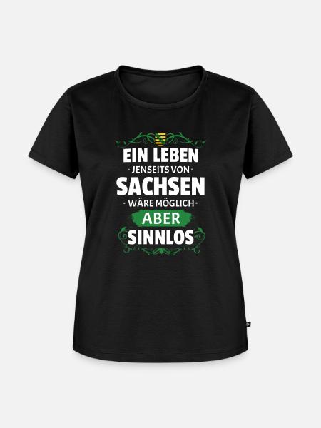 SINNLOS - SACHSEN - Frauen Premium Bio T-Shirt - Schwarz