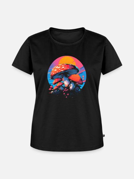 Fly Agaric - Frauen Premium Bio T-Shirt - Schwarz
