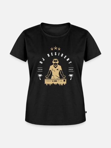 Stylisches Resident-DJ-Logo - Frauen Premium Bio T-Shirt - Schwarz