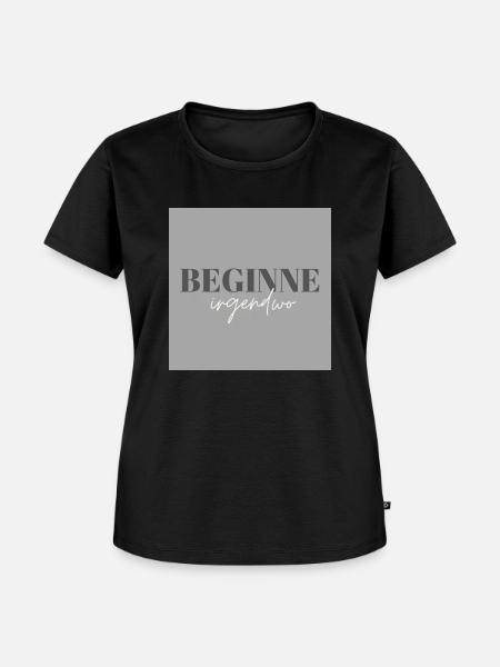 Beginn - Frauen Premium Bio T-Shirt - Schwarz