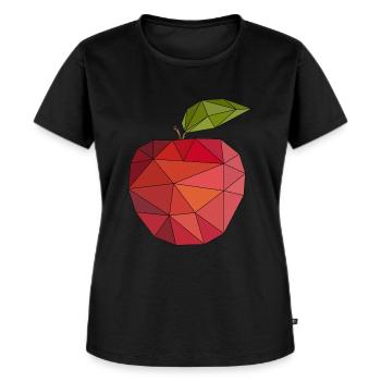 Apfel Obst Apfelpflücker pflücken Gesund Vegan - Frauen Premium Bio T-Shirt - Schwarz - Vorne - Selfina (174cm)