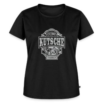 Kutschenfahrer Kutsche Pferd Pferdekutsche Idee - Frauen Premium Bio T-Shirt - Schwarz - Vorne - Selfina (174cm)