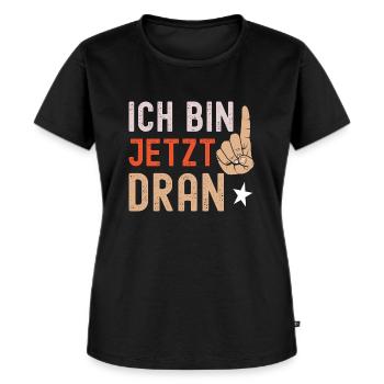 Ich bin jetzt dran - Finger strecken - Frauen Premium Bio T-Shirt - Schwarz - Vorne - Selfina (174cm)