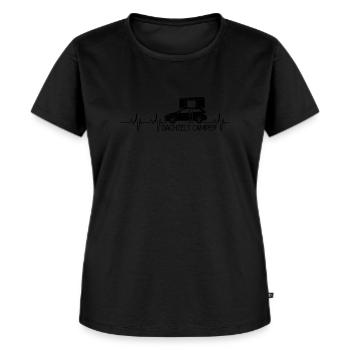 Dachzelt Camping | Geschenk für alle Camper - Frauen Premium Bio T-Shirt - Schwarz - Vorne - Selfina (174cm)