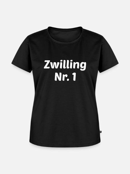 Zwilling Nr.1 Zwillinge Geschenk - Frauen Premium Bio T-Shirt - Schwarz