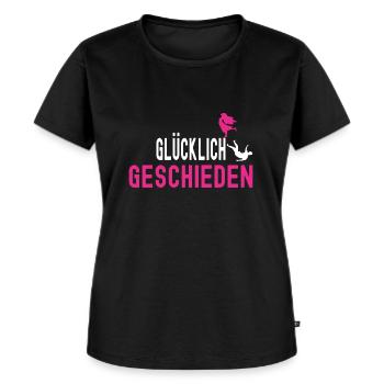 Damen Glücklich geschieden Lustige Scheidungsparty - Frauen Premium Bio T-Shirt - Schwarz - Vorne - Selfina (174cm)