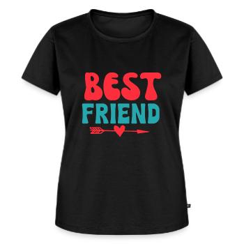 Meilleur ami - T-shirt Premium bio Femme - noir - Devant - Selfina (174cm)