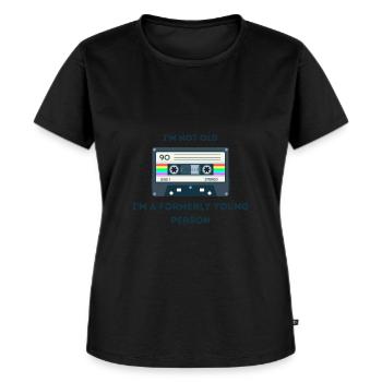 Retro -sarkastisches Alter Spruche - Frauen Premium Bio T-Shirt - Schwarz - Vorne - Selfina (174cm)