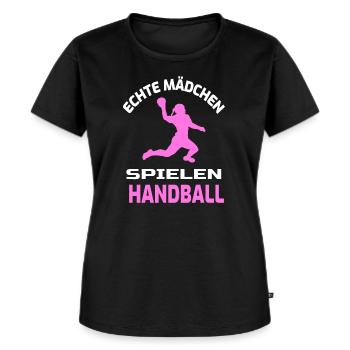 Mädchen Handball Spielerin Spruch Handballerin - Frauen Premium Bio T-Shirt - Schwarz - Vorne - Selfina (174cm)