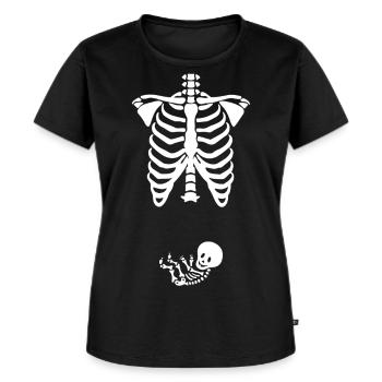 Schwangerschaft Halloween Schwanger Geschenk - Frauen Premium Bio T-Shirt - Schwarz - Vorne - Selfina (174cm)