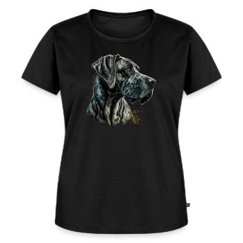Great Dane - Women's Premium Organic T-shirt - black - Front - Selfina (174cm)