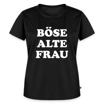 Böse Alte Frau - Frauen Premium Bio T-Shirt - Schwarz - Vorne - Selfina (174cm)