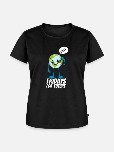 Fridays for future 3 - Frauen Premium Bio T-Shirt - Schwarz