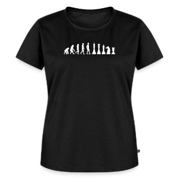Schach - Frauen Premium Bio T-Shirt - Schwarz - Vorne - Selfina (174cm)