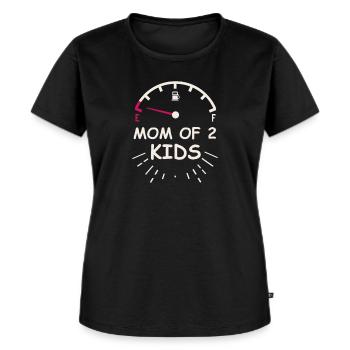 Mom Of 2 Kids Mutter Mama Oma Tank Leer Eltern - Frauen Premium Bio T-Shirt - Schwarz - Vorne - Selfina (174cm)