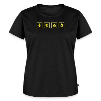 Pfadfinder - Frauen Premium Bio T-Shirt - Schwarz - Vorne - Selfina (174cm)