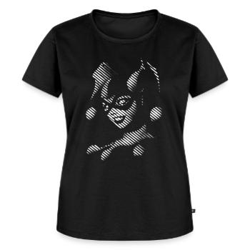 Harley Quinn black & white Frauen T-Shirt - Frauen Premium Bio T-Shirt - Schwarz - Vorne - Selfina (174cm)