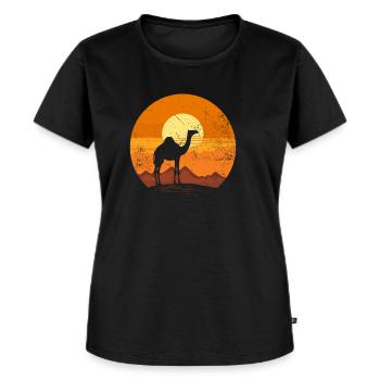 Chameau - T-shirt Premium bio Femme - noir - Devant - Selfina (174cm)