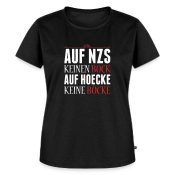 FCK AFD - Frauen Premium Bio T-Shirt - Schwarz - Vorne - Selfina (174cm)
