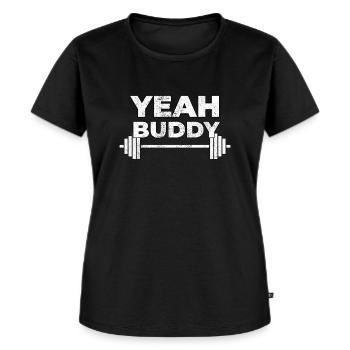 Yeah Buddy Fitness Funny Gift - T-shirt Premium bio Femme - noir - Devant - Selfina (174cm)