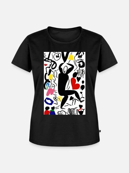 T-Shirt-Sweatshirt Danse d'Amour - Frauen Premium Bio T-Shirt - Schwarz