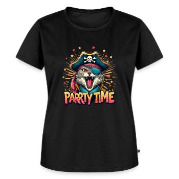 Cat Pirate Carnival Costume Cologne Alaaf Birthday - Women's Premium Organic T-shirt - black - Front - Selfina (174cm)
