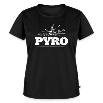 Pyro Explosive Feuerwerk - Frauen Premium Bio T-Shirt - Schwarz - Vorne - Selfina (174cm)