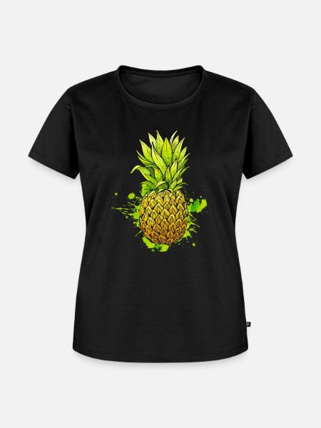 Ananas / Tropische Frucht - Frauen Premium Bio T-Shirt - Schwarz