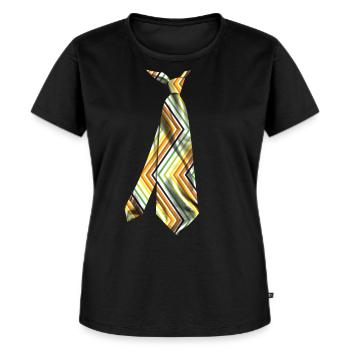 t-shirt necktie Krawatte tie corbata stropdas - Women's Premium Organic T-shirt - black - Front - Selfina (174cm)