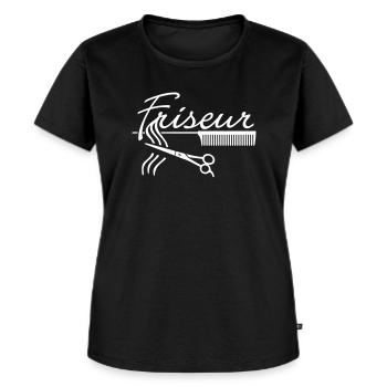 Friseur Friseurin frisör Haarschnitt - Frauen Premium Bio T-Shirt - Schwarz - Vorne - Selfina (174cm)