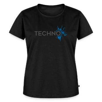 Techno-Platine - Frauen Premium Bio T-Shirt - Schwarz - Vorne - Selfina (174cm)