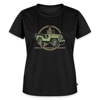 La légende américaine - T-shirt Premium bio Femme - noir - Devant - Selfina (174cm)