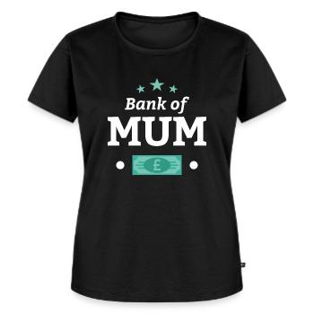 Bank of Mum - Women's Premium Organic T-shirt - black - Front - Selfina (174cm)