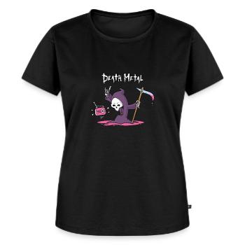 Death Metal - T-shirt Premium bio Femme - noir - Devant - Selfina (174cm)