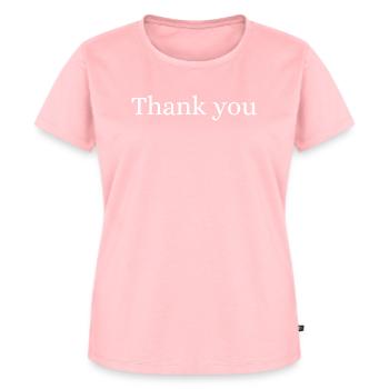 Merci - T-shirt Premium bio Femme - rose - Devant - AI Model Female 172 dark (172cm)