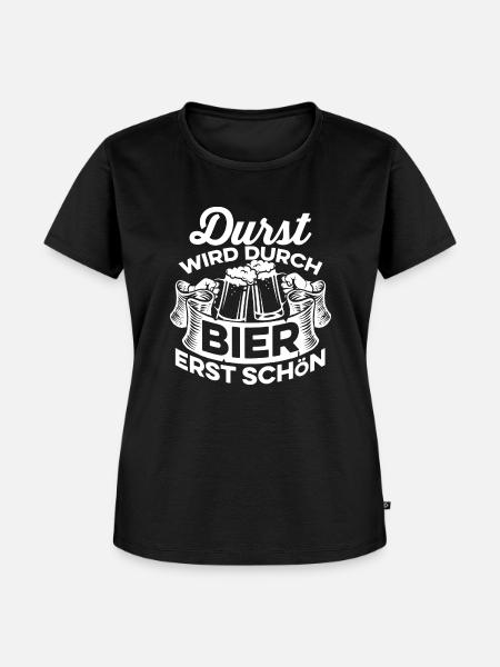 Bier - Durst - Frauen Premium Bio T-Shirt - Schwarz