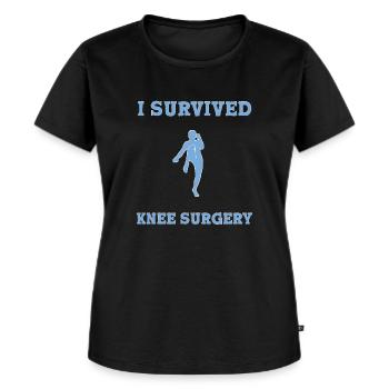 Knie Operation OP Knie OP - Frauen Premium Bio T-Shirt - Schwarz - Vorne - Selfina (174cm)
