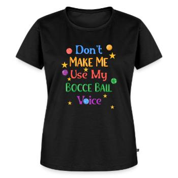 Boccia Boule Petanque - Women's Premium Organic T-shirt - black - Front - Selfina (174cm)