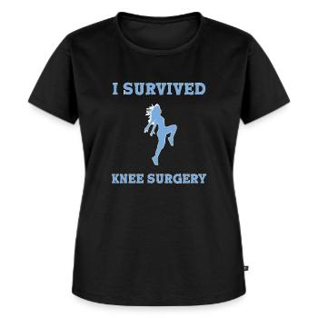 Knie Operation OP Knie OP - Frauen Premium Bio T-Shirt - Schwarz - Vorne - Selfina (174cm)