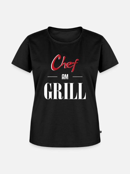 Chef am Grill - Frauen Premium Bio T-Shirt - Schwarz