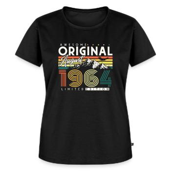 August 1964 Jahrgang geboren Geburtstag Geschenk - Frauen Premium Bio T-Shirt - Schwarz - Vorne - Selfina (174cm)