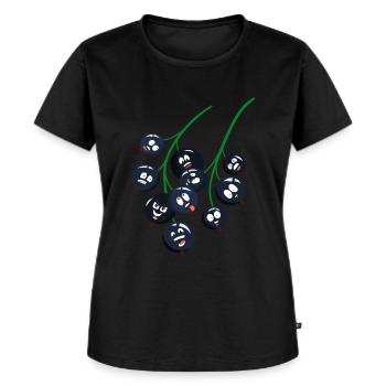 Johannisbeeren - Frauen Premium Bio T-Shirt - Schwarz - Vorne - Selfina (174cm)