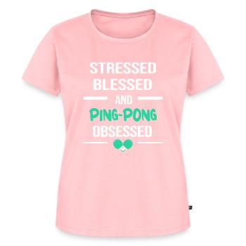 Table tennis Ping-Pong - Women's Premium Organic T-shirt - rose - Front - AI Model Female 172 dark (172cm)