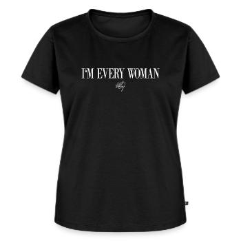 Whitney Houston I'm Every Woman Blanc - T-shirt Premium bio Femme - noir - Devant - Selfina (174cm)