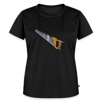 Säge - Frauen Premium Bio T-Shirt - Schwarz - Vorne - Selfina (174cm)