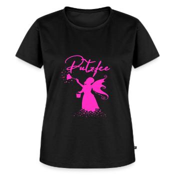 Putzfee Putzfrau Damen Frauen süßes T-Shirt - Frauen Premium Bio T-Shirt - Schwarz - Vorne - Selfina (174cm)